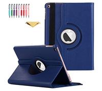 QYiD Custodia per iPad 2 3 4 (Old Model), PU Pelle Flip Protettivo Stand Custodia Ruotare Cover con Portapenne per 9.7 Pollici Tablet iPad 4 / iPad 3 / iPad 2, Blu