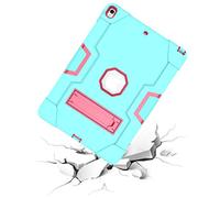 QYiD Custodia per iPad Air 3 / 3rd Gen, Hybrid Antiurto Robusto Drop Protection Cover Built con Stand per Apple iPad Air 3 (2019) 10.5" / Apple iPad PRO 10.5 (2017) / A2153, A2123 (Aqua+Rose)
