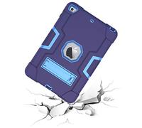 QYiD - Custodia per iPad Mini 5/4, ibrida antiurto e robusta protezione contro le cadute costruita con supporto per iPad Mini 5a/4a generazione (blu navy+blu)