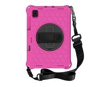 QYiD Custodia per iPad PRO 11" 2020/2018, [Support Apple Pencil Charging] Light Weight Eva Shockproof Case Rotatable Strap, & Shoulder Belt for Apple New iPad PRO 11 Pollice 2nd/1st, Rosarosso/Nero