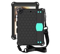 QYiD Custodia per iPad PRO 9.7, Leggero Eva Protective per Bambini con Porta Apple Pencil, Kickstand/Grip Handle, Tracolla per iPad PRO 9.7 2016 Modle: A1674 / A1675 / A1673, Nero/Aqua