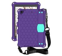 QYiD Custodia per iPad PRO 9.7, Leggero Eva Protective per Bambini con Porta Apple Pencil, Kickstand/Grip Handle, Tracolla per iPad PRO 9.7 2016 Modle: A1674 / A1675 / A1673, Viola/Aqua