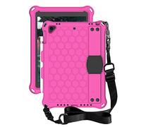 QYiD Custodia per iPad PRO 9.7 Leggero Eva Protective per Bambini Cover, con Porta Apple Pencil, Hand Strap, Tracolla per iPad PRO 9.7 2016 Modle: A1674 / A1675 / A1673, RoseRosso/Nero