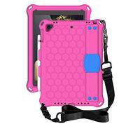 QYiD Custodia per iPad PRO 9.7 per Bambini Leggero Eva Protective per Bambini Cover, con Porta Apple Pencil, Hand Strap, Tracolla per iPad PRO 9.7 2016 Modle: A1674 / A1675 / A1673 (RoseRosso+Blu)