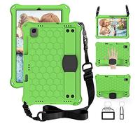 QYiD Custodia per Lenovo Tab 4 10, Eva Custodia Leggera Protettiva Antiurto per Bambini con Supporto & Portapenna, Tracolla per Lenovo Tab 4 10.1 Pollici Tablet 2017 (Model: TB-X304), Green/Black