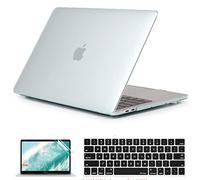 QYiD Custodia per MacBook PRO 13 Pollici 2019 2018 2017 2016 A2159 A1989 A1706 A1708, Plastic Transparent Cover Rigida con Tastiera Cover & Proteggi Schermo per Apple Mac PRO 13 Touch Bar, Lila/Rosa