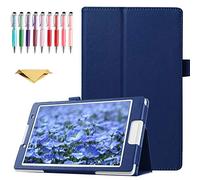 QYiD Custodia per MediaPad M5 Lite 8 / MediaPad T5 8.0, Ultra Sottile e Leggero Custodia Supporto con Auto Sleep/Wake Feature per Huawei MediaPad M5 Lite 8 / T5 8.0, Blu