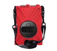 QYiD Custodia per Microsoft Surface PRO 7 / PRO 6 / PRO 5 / PRO 2017/ PRO 4 / PRO LTE, Heavy Duty Antiurto Protettiva with Pen Holder 360 Rotatable Kickstand, Shoulder Belt, Rosso