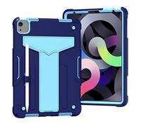 QYiD Custodia per New iPad 10.9 Pollici, iPad Air 4.ª Generación 2020, Heavy Duty Shockproof Rugged Custodia Protettiva Robusta Antiurto per iPad PRO 11" 2020/2018, Blu Navy/Blue
