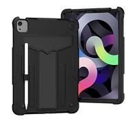 QYiD Custodia per New iPad 10.9 Pollici, iPad Air 4.ª Generación 2020, Heavy Duty Shockproof Rugged Custodia Protettiva Robusta Antiurto per iPad PRO 11" 2020/2018, Nero/Nero