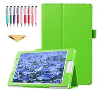 QYiD Custodia per per Microsoft Surface Go 2 2020 / Surface Go, Slim Folding PU Leather Cover with Stylus Holder per 10 Pollici Surface Go 2 2020 / Surface Go 2018, Verde