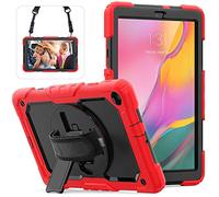 QYiD - Custodia protettiva antiurto per Galaxy Tab A 10.1 (2019) con protezione schermo, supporto e tracolla per Samsung Galaxy Tab A 10.1 (2019) / SM-T510 / SM-T515