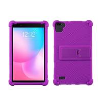 QYiD Custodie per Alcatel Joy Tab 2, Leggera Custodia per Bambini in Silicone con Kickstand Protettiva Custodia per Alcatel Joy Tab 2 8-Pollici 2020 Model 9032Z Table, Viola