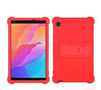 QYiD Custodie per Huawei MediaPad T3 7.0, Leggera Custodia per Bambini in Silicone con Kickstand Protettiva Custodia per 7.0" Huawei MediaPad T3 Tablet, Rosso