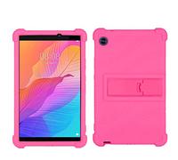QYiD Custodie per Huawei MediaPad T3 7.0, Leggera Custodia per Bambini in Silicone con Kickstand Protettiva Custodia per 7.0" Huawei MediaPad T3 Tablet, Rose