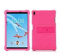 QYiD Custodie per Lenovo Tab 4 10 (TB-X304F/N), Ultra Leggera Shock Proof Protettiva Antiurto in Silicone Cover Custodie per Lenovo Tab 4 10.1 Pollici Tablet 2017 (Model: TB-X304), Rosa