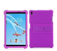 QYiD Custodie per Lenovo Tab 4 10 (TB-X304F/N), Ultra Leggera Shock Proof Protettiva Antiurto in Silicone Cover Custodie per Lenovo Tab 4 10.1 Pollici Tablet 2017 (Model: TB-X304), Viola
