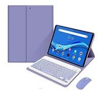 QYiD Tastiera Custodia per Lenovo Tab M10 FHD Plus 10.3 Pollici (TB-X606F / TB-X606X), [Inglese Layout] Slim Cover con Rimovibile Bluetooth Tastiera con Mouse per Lenovo Tab M10 Plus 10.3", Viola