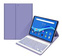 QYiD Tastiera Custodia per Lenovo Tab M10 FHD Plus 10.3 Pollici (TB-X606F / TB-X606X), [Inglese Layout] Slim Cover con Rimovibile Wireless Bluetooth Tastiera per Lenovo Tab M10 Plus 10.3", Viola