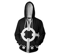 QYIFIRST Homme Femme hoodieover Cartoon Manteau Bartholomew Kuma Cosplay Costume Loisir Printed Coatt Trenchcoat Black 5XL (Chest 125cm)
