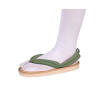QYIFIRST Kimetsu no Yaiba Genya Shinazugawa - Ciabatte per cosplay, in legno, per costume verde, unisex, 37 (lunghezza interna 23 cm)