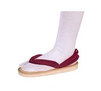 QYIFIRST Kimetsu no Yaiba Tanjiro Kamado - Pantofole in legno, per costume da vino rosso, unisex, 45 (lunghezza interna 27 cm)