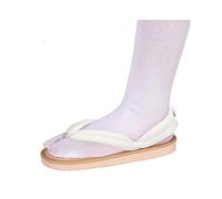 QYIFIRST Kimetsu no Yaiba Zenitsu Agatsuma - Ciabatte per cosplay, in legno, per costume, colore bianco, unisex, 37, lunghezza interna 23 cm