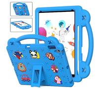 QYiiD Case per iPad da 10,2 Pollici 2021/2020/2019 (9a/8a/7a Generazione), Leggera Custodia Protettiva Antiurto, Antishock con Maniglie e Piedistallo Kickstand CoveriPad da 10,2 Pollici, Azzurro