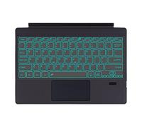 QYiiD Cover compatibile con Microsoft Surface Go 3 2021/Surface Go 2 2020/Surface Go 2018, tastiera Bluetooth wireless ultra sottile retroilluminata a 7 colori con trackpad, cavo di ricarica della batteria ricaricabile, nero