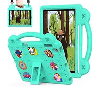 QYiiD Custodia Bambini Eva per iPad 9.7 2018/2017/ iPad 6a/5a Generazione, Leggera Custodia Protettiva Antiurto, Antishock con Maniglie Kickstand e Tracolla Cover per iPad 9.7 Pollici, Verde
