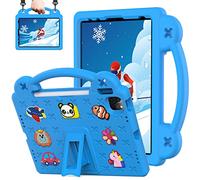 QYiiD Custodia Bambini Eva per iPad Air 5th/4th Generazione 2022/2020 10.9" / iPad PRO 11" 2022/2021/2020/2018, Leggera Custodia Protettiva Antiurto, Antishock con Maniglie e Tracolla Cover, Azzurro