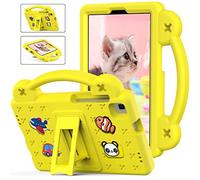 QYiiD Custodia Bambini Eva per iPad Mini 6th Generazione 2021 8.3 Pollici, Leggera Custodia Protettiva Antiurto, Antishock con Maniglie e Piedistallo Kickstand per iPad Mini 6 2021, Giallo