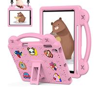 QYiiD Custodia Bambini Eva per iPad PRO 9.7, Leggera Custodia Protettiva Antiurto, Antishock con Maniglie Kickstand e Tracolla Cover per iPad PRO 9.7 2016 Modle: A1674 / A1675 / A1673, Rosa