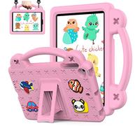 QYiiD Custodia Bambini Eva per Lenovo Tab K10 2021/M10 FHD Plus 10.3 Pollici (2020 2nd Gen), Leggera Custodia Protettiva Antiurto, Antishock con Maniglie e Tracolla per TB-X606F/TB-X606X, Rosa