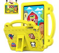 QYiiD Custodia Bambini Eva per TCL Tab 8 Le 8" Tablet 2023, Leggera Custodia Protettiva Antiurto, Antishock con Maniglie e Tracolla per TCL Tab 8 Le 2023 (9137W)/TCL Tab 8 2022 (9132X), Giallo
