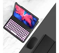 QYiiD Custodia con Tastiera e Mouse per Lenovo Tab P11 2020 (TB-J606F TB-J606X), Magnetica Cover con Tastiera Rotonda a Colori [QWERTY Layout] Blutooth Rimovibile e Mouse per Lenovo Tab P11, Nero