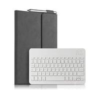 QYiiD Custodia con Tastiera per Huawei MatePad 10.4" 2020, [Layout QWERTY] Slim Cover con Rimovibile Magnetica Wireless Bluetooth Tastiera per Huawei MatePad 10.4 Pollici 2020, Grigio