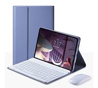 QYiiD Custodia con tastiera touchpad con mouse per Xiaomi Mi Pad 5 Pro 12,5 pollici, custodia a libro con tastiera wireless staccabile magnetica per Mi Pad 5 Pro 12,5", viola