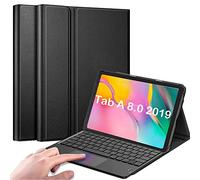 QYiiD Custodia con Tastiera Touchpad per Galaxy Tab A 8.0 2019 SM-T290 / SM-T295, Cover Leggera con Tastiera Italiano QWERTY Staccabile Rimovibile con Touchpad per Tab A 8.0 Pollici 2019, Nero
