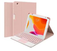 QYiiD Custodia con tastiera touchpad per iPad Air 5a 4a generazione iPad Pro 11" 2022 2021/2020/2018, tastiera wireless magnetica staccabile, smart folio con portamatite, rosa