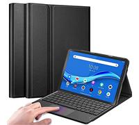QYiiD Custodia con Tastiera Touchpad per Lenovo Tab M8, Folio PU Leather Stand Case with Magnetically Detachable Wireless Keyboard per Lenovo Tab M8 (TB-8505F / TB-8505X) 8 Pollici 2019 Release, Nero