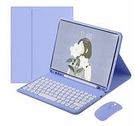 QYiiD Custodia per iPad Mini 5a Generazione Mini 4a Generazione Tastiera Carina Rotonda Tastiera Colorata Senza Fili Staccabile Mini 5a Tastiera Mouse Cover con Portapenne per iPad Mini 5 4 3 2 1,