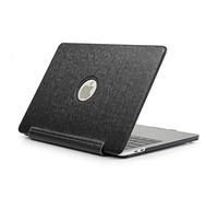 QYiiD Custodia per MacBook PRO 13 Pollici 2019 2018 2017 2016 A2159 A1989 A1706 A1708, Matte PU Pelle Case con Tastiera Cover & Proteggi Schermo per Apple Mac PRO 13 Touch Bar, Nero