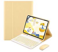 QYiiD Custodia per tastiera con mouse per iPad Pro 11" 2022/2021/2020/2018, custodia per tastiera da 10,9 pollici per Air 5a/4a generazione 2022/2020, cover intelligente leggera con tastiera