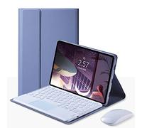 QYiiD Custodia per tastiera con mouse per Xiaomi Pad 5 / Pad 5 Pro 11" 2021, custodia per tastiera Folio con tastiera wireless staccabile per Xiaomi Mi Pad 5/Pad 5 Pro 11" 2021 Release, Viola