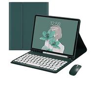QYiiD Custodia per tastiera iPad Pro 11 pollici 2021 di terza generazione carino tastiera rotonda a colori Pro 11 pollici 2020 2a generazione wireless staccabile tastiera mouse cover per iPad Pro 11