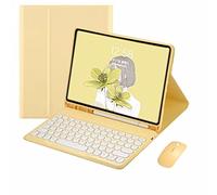 QYiiD Custodia per tastiera iPad Pro 12.9 pollici 5a 4a 3a generazione Cute Round Key Color Keyboard Pro 12,9 pollici 2021 2020 2018 Tastiera wireless staccabile Mouse Cover per iPad Pro 12,9 pollici