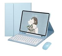 QYiiD Custodia per tastiera per iPad Pro 12,9 pollici 5a 4a terza generazione Tastiera a colori carina tastiera rotonda Pro 12,9 pollici 2021 2020 2018 tastiera wireless staccabile per iPad Pro 12,9