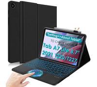 QYiiD Custodia Tastiera con Trackpad per Galaxy Tab A7 Lite 8,7 Pollicis SM-T225/T220, Italiana QWERTY Retroilluminata Tastiera Magnetica Rimovibile con Touchpad pour Tab A7 Lite 8.7 Pollici