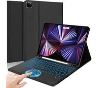 QYiiD Custodia Tastiera con Trackpad per iPad Pro 11 Pollici (4ème / 3ème / 2ème / 1er) 2022, Italiana QWERTY Retroilluminata Tastiera Magnetica Rimovibile con Touchpad pour iPad Pro 11 Pollici